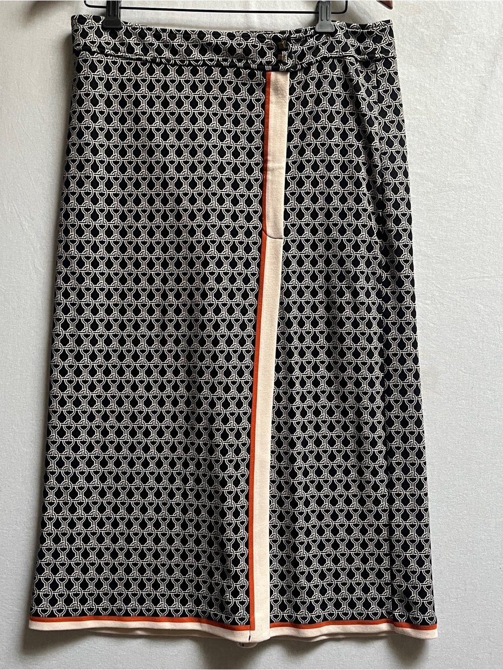 Tracy Reese Geometric Faux wrap Midi Skirt Size 6